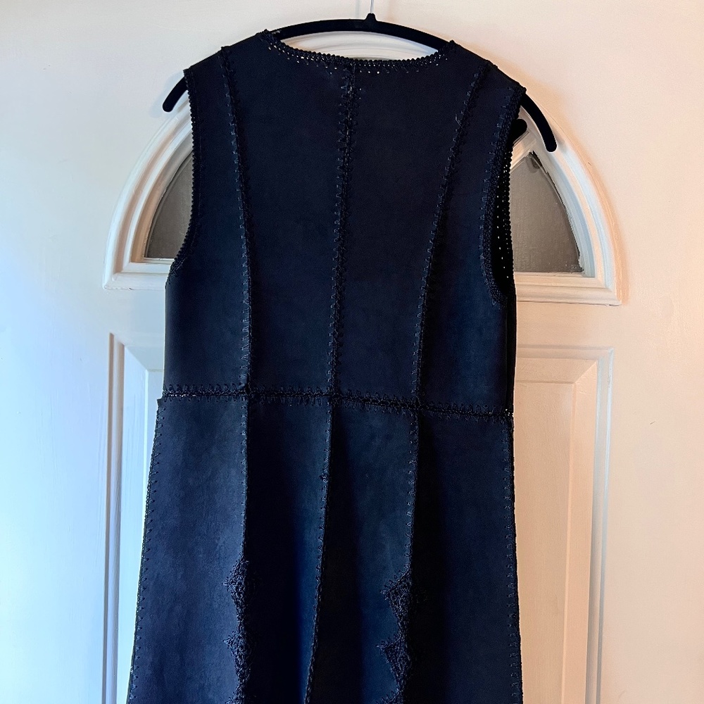 Hippy style black vest